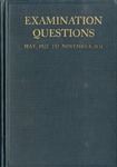 Examination questions May 1927 to November 1931 inclusive