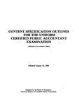 Content specification outlines for the uniform certified public accountant examination (Effective November 1983) by American Institute of Certified Public Accountants. Board of Examiners