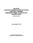 Revised content specification outlines for the uniform certified public accountant examination (effective May 1986) by American Institute of Certified Public Accountants. Board of Examiners