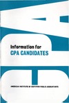 Information for CPA Candidates (1970) by American Institute of Certified Public Accountants. Board of Examiners