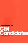 Information for CPA Candidates (1975) by American Institute of Certified Public Accountants. Board of Examiners
