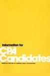 Information for CPA Candidates (1979) by American Institute of Certified Public Accountants. Board of Examiners