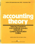 Accounting theory : selected questions and unofficial answers indexed to content specification outline, Uniform CPA Examination/May 1980-November 1984