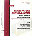 Uniform CPA Examination, 1999 Edition, Selected questions & unofficial answers supplement indexed to content specification outlines by James D. Blum, Ahava Z. Goldman, and American Institute of Certified Public Accountants. Board of Examiners