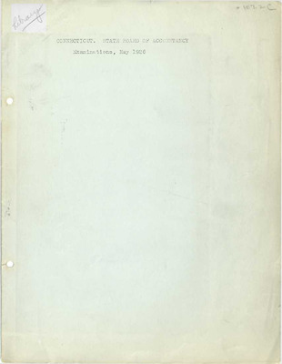 "Examinations, May 1926" by Connecticut. State Board of Accountancy