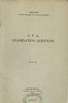C.P.A. Examination Questions, Fall Examination, November 19, 20, 21, and 22, 1919 by Wisconsin. State Board of Accountancy
