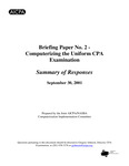 Briefing Paper No. 2 - Computerizing the Uniform CPA Examination Summary of Responses September 30, 2001 by Joint AICPA/NASBA Computerization Implementation Committee