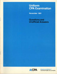Uniform CPA Examination, November 1981, Questions and Unofficial Answers