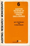 Auditor reviews of changing prices disclosures; Auditing research monograph, 6