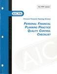 Personal financial planning practice quality control checklist; PFP library;