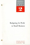 Budgeting for profit in small business; Management services by CPAs, 2