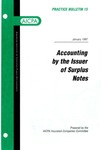 Accounting by the issuer of surplus notes; Practice bulletin, 15
