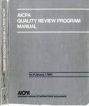 AICPA quality review program manual as of January 1 1991;Quality review program manual as of January 1 1991 by American Institute of Certified Public Accountants. Quality Review Executive Committee