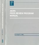 AICPA peer review program manual, as of April 3, 1995;Peer review program manual, as of April 3, 1995