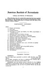 Partnership agreement by American Institute of Accountants. Library and Bureau of Information