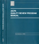 AICPA quality review program manual as of January 1 1994 by American Institute of Certified Public Accountants. Quality Review Executive Committee