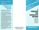 Accountants' liability - a program for legislative reform
