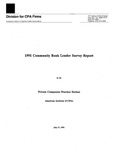 1991 Community bank lender survey report by American Institute of Certified Public Accountants. Private Companies Practice Section