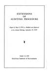 Extensions of auditing procedure: report of May 9, 1939, as modified and approved at the annual meeting, September 19, 1939 by American Institute of Accountants. Committee on Auditing Procedure