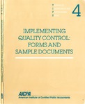 Implementing quality control : forms and sample documents; Technical information for practitioners series, 4