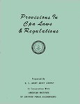 Provisions in CPA laws & regulations by United States. Army Audit Agency and American Institute of Certified Public Accountants (AICPA)