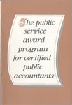 Public Service Award Program for Certified Public Accountants 1985