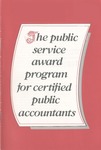 Public Service Award Program for Certified Public Accountants 1987