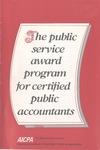 Public Service Award Program for Certified Public Accountants 1988