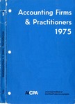 Accounting Firms & Practitioners 1975 by American Institute of Certified Public Accountants (AICPA)