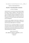 American Institute Publishing Co., Inc. has Pleasure in Announcing Publication of Basic Standard Costs