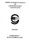 Roster, Supplement I, as of October 15, 1976