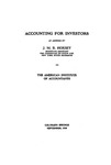 Accounting for Investors by J. M. B. Hoxsey