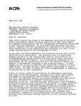 Letter to William Proxmire, March 24, 1977