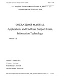 Operations Manual: Applications and End User Support Team, Information Technology