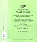 AICPA Technical Practice Aids, as of June 1, 1982 by American Institute of Certified Public Accountants (AICPA)
