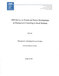 1994 Survey on Trends and Future Developments in Management Consulting to Small Business