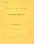 Guidelines for Systems for the Preparation of Financial Forecasts, October 4, 1974