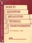 Index to accounting and auditing technical pronouncements, as of December 1, 1991