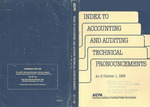 Index to Accounting and Auditing Technical Pronouncements as of October 1, 1989`