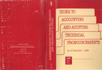 Index to Accounting and Auditing Technical Pronouncements, as of December 1, 1994 by Lois Wolfteich, Barbara Capek, Nadine Cunningham, and Andrew Mrakovcic
