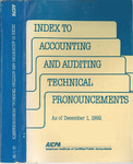 Index to Accounting and Auditing Technical Pronouncements as of December 1, 1992 by Lois Wolfteich, Barbara Capek, and Andrew Mrakovcic