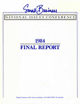 Small Business National Issues Conference, 1984 Final Report