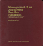 Management of an Accounting Practice Handbook, Volume 2. Administration, May 2000 by American Institute of Certified Public Accountants (AICPA)