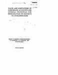 Value and Limitations of Corporate Accounts and General Principles for Preparation of Reports to Stockholders: Report of Committee of American Institute of Accountants in Cooperation with Stock Exchanges.