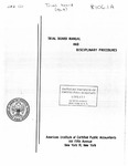 Trial Board Manual and Disciplinary Procedures.
