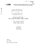 What are You Worth Today? How to Prepare Your Personal Financial Statement, A Talk for CPAs to Deliver, April 1983 by American Institute of Certified Public Accountants. Public Relations Division