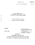 To Sell or Not to Sell, A Speech for CPAs to Deliver to Business Owners and Managers, August 1988
