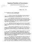 Letter from AIA Committee on Federal Taxation to Presidents of State Societies of Certified Public Accountants, re: House Bill No. 8510, Introduced by Representative Towey, November 24, 1937. by American Institute of Accountants. Committee on Federal Taxation