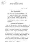 Special Memorandum Number 3, from John L. Carey, Secretary, AIA, to the Council, re: Work of the Institute's Staff. by John L. Carey