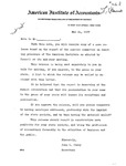 Blank Form Letter From John L. Carey, Secretary, AIA, to Member, re: Copy of News Release Based on the Report of the Special Committee on Auditing Procedure of the AIA, as Adopted by Council at Its Mid-Year Meeting. by John L. Carey